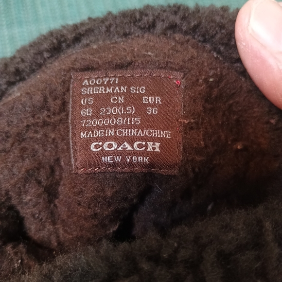 COACH Sherman Signature C Brown Suede  Boots Sz 6B & NWT Merona Wallet - Picture 6 of 11